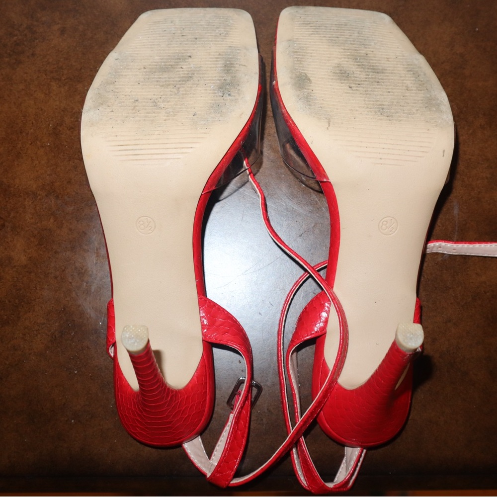 Red Strappy Heels - image 6